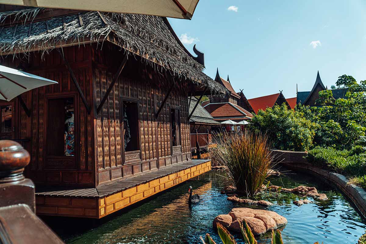The floating market in Siam Park, Tenerife