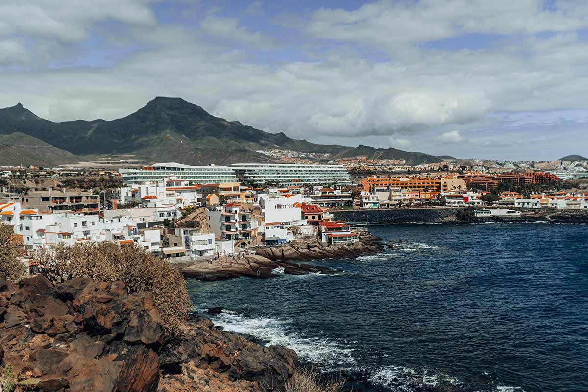 Panoramic view of the small coastal village of La Caleta