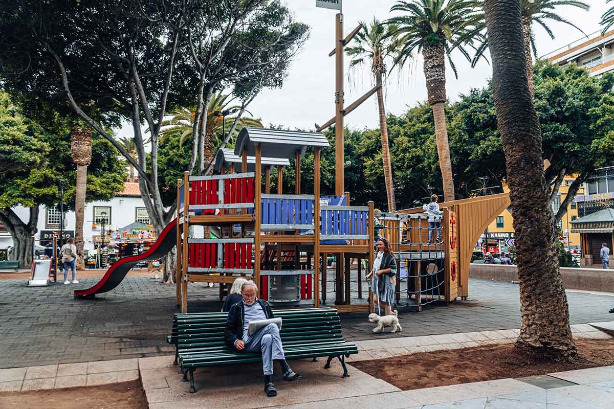 Kids playground in Plaza del Charco, Tenerife