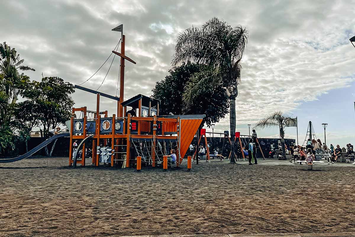 Playground for kids on the sand