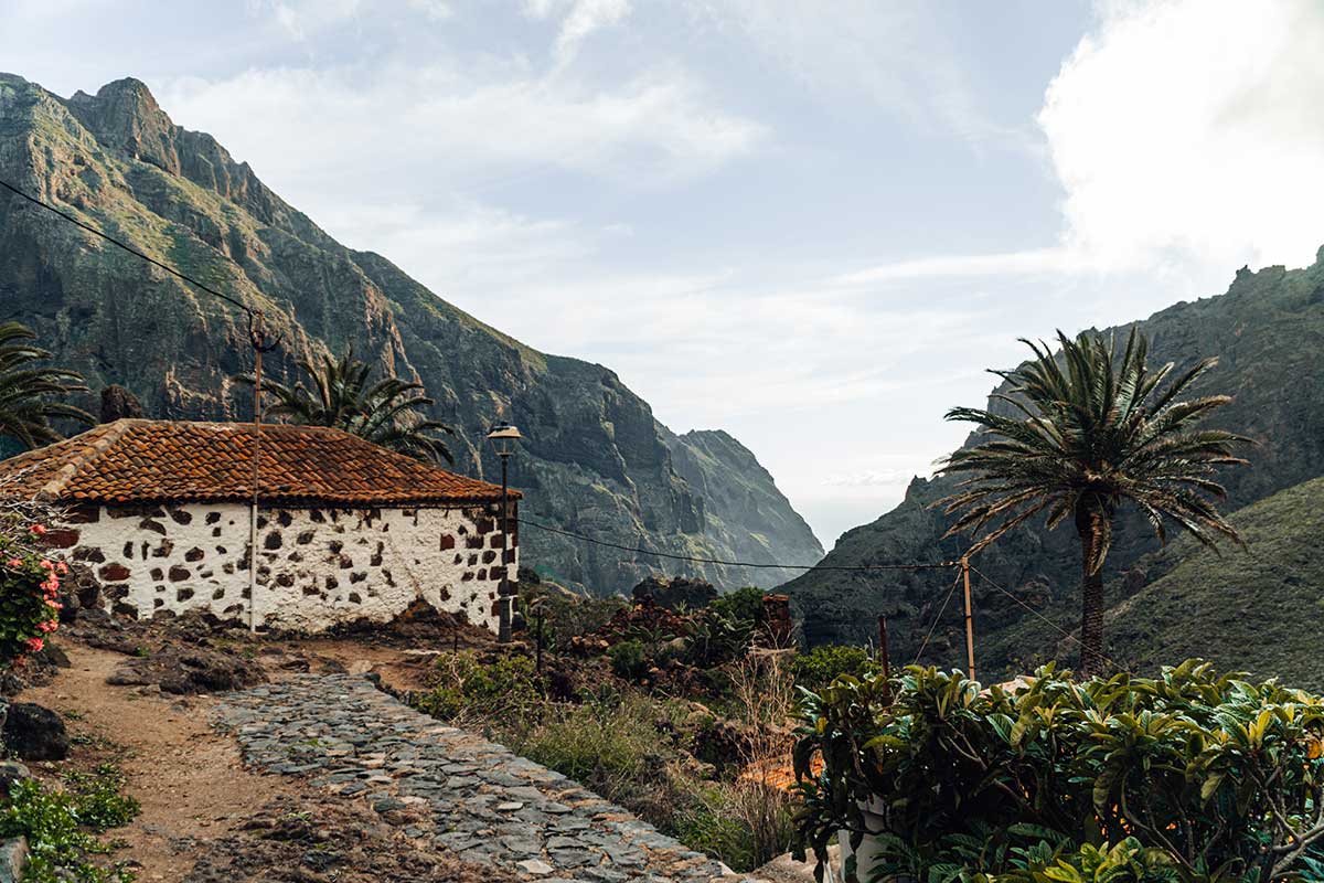 The small Masca village in the mountains of Tenerife