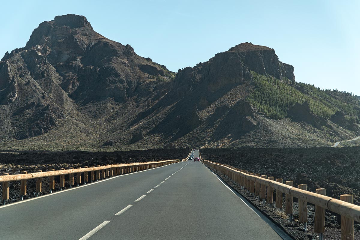 The road in Teide National Park