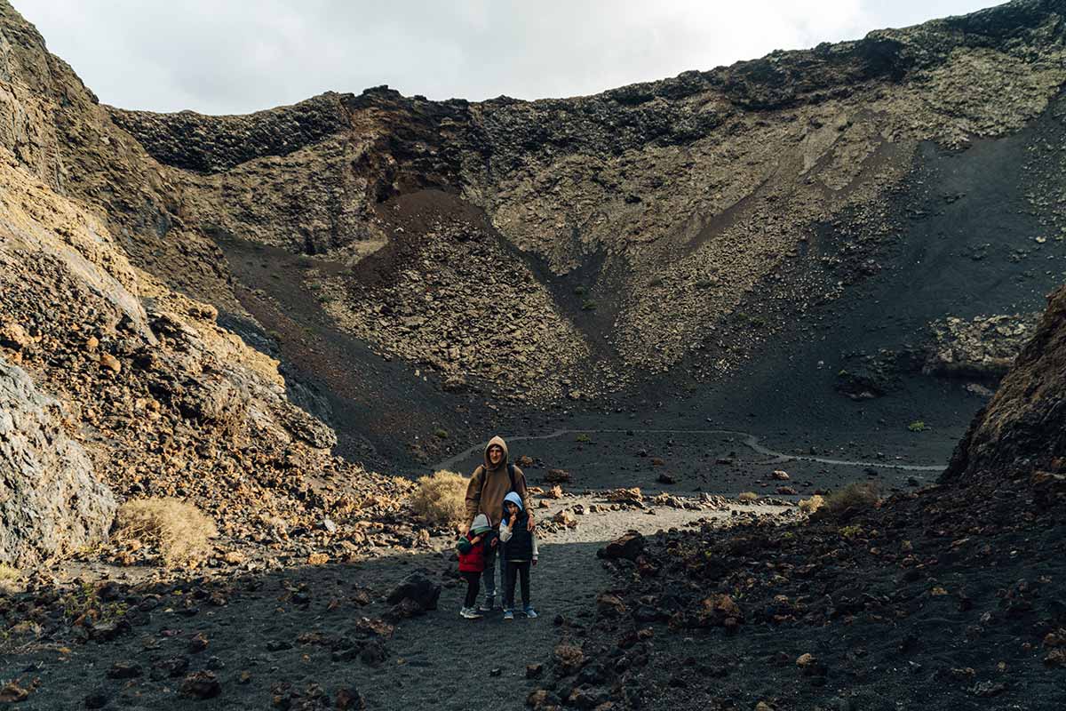 Inside the crater of Volcán del Cuervo, Lanzarote