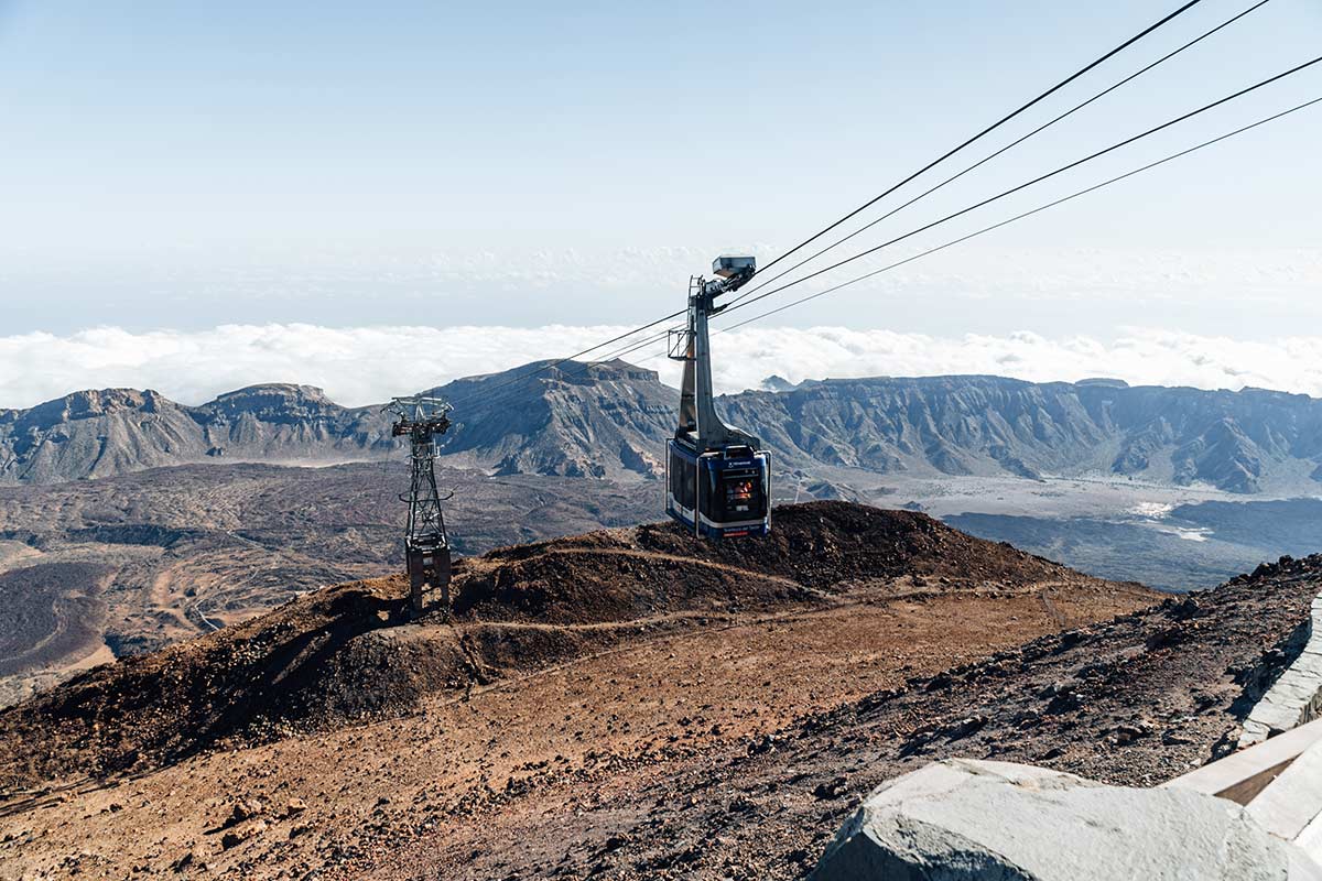 Cable car in Teide National Park