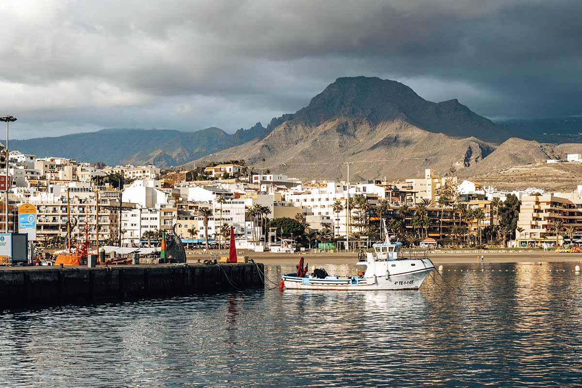 A boat at the Los Cristianos harbour