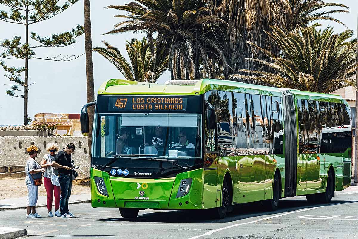 A bus from Los Cristianos, Tenerife