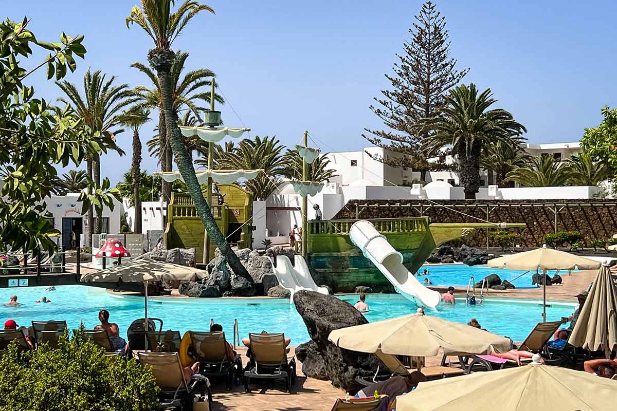 Children's pool with slides at H10 Suites Lanzarote Gardens